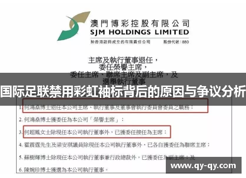 国际足联禁用彩虹袖标背后的原因与争议分析